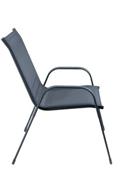 Набор из 2 стульев - современный садовый стул из графитового металла.