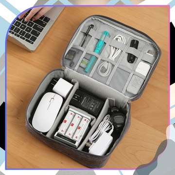 Organizer na kable ładowarki podróżna torba ETUI elektronikę pojemnik