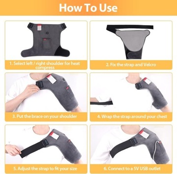 Comfheat ogrzewacz barku USB, 3 tryby, timer, uniwersalny, ramię lewe/prawe