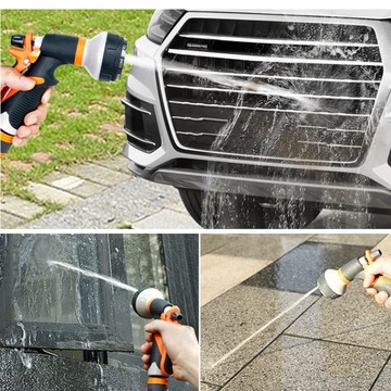 ZRASZACZ OGRODOWY CIŚNIENIE PISTOLET GŁÓWKA SPRAY DO PODLEWANIA 8 FUNKCJI