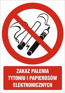 Zakaz palenia 148x105 naklejka