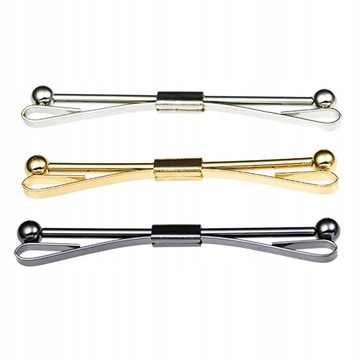 3Pack Tie Collar Pin Koszula Klip Bar Broszka