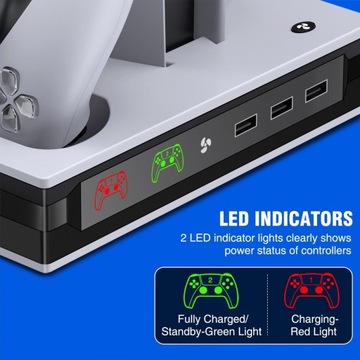 ПОДСТАВКА ДЛЯ ОХЛАЖДЕНИЯ И ЗАРЯДКИ PS5 USB ПОДСТАВКА