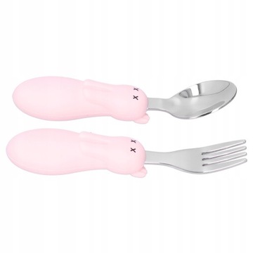 Набор детской вилки и ложки, посуда для
