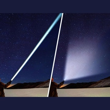 МОЩНЫЙ СВЕТОДИОДНЫЙ ФОНАРЬ С ЖК-ДИСПЛЕЕМ ZOOM, ПЕРЕЗАРЯЖАЕМЫЙ USB C SURVIVAL