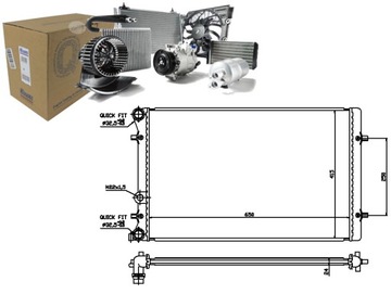 Радиатор двигателя NISSENS 652011 1J0121253H