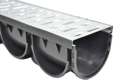 Канальный Дренаж Линейный Дренаж SP3 Решетка стальная ОЦИНКОВАННАЯ 12,5х10см