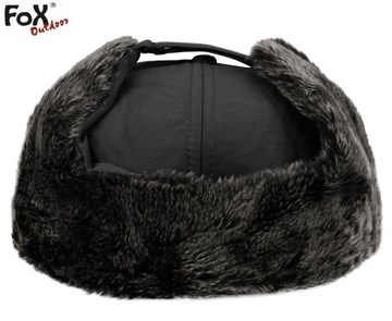 ШАПКА МУЖСКАЯ ЗИМНЯЯ FOX TRAPPER, ЧЕРНАЯ