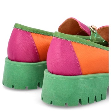 Разноцветные кожаные мокасины - TYMOTEO A1003 COLORFUL 40