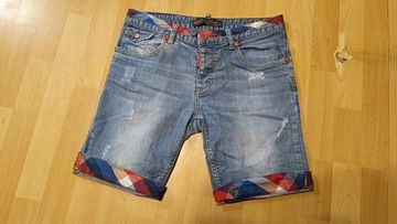KRÓTKIE SPODNIE JEANSOWE DSQUARED2 STAN BARDZO DOBRY