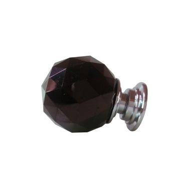UCHWYT GAŁKA KRYSZTAŁ 20mm CZARNA