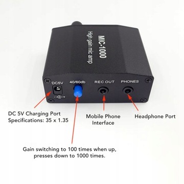 ЛАМПОВЫЙ МИКРОФОННЫЙ УСИЛИТЕЛЬ DC5V