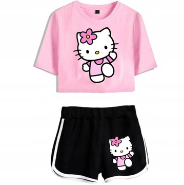 PIŻAMA HELLO KITTY ROZMIARY T-SHIRT KOMPLET