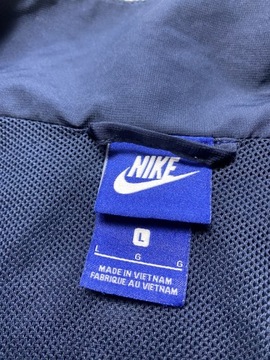 NIKE oryginalna Sportowa granatowa wiatrówka na Zamek rozmiar L