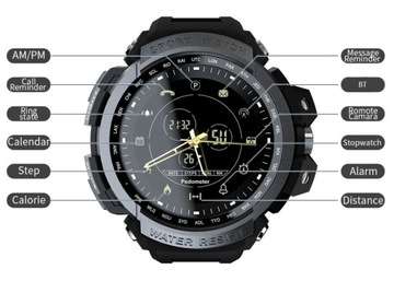 СМАРТ-ЧАСЫ LOKMAT MK28 IP67 ГИБРИДНЫЕ СТУПЕНИ