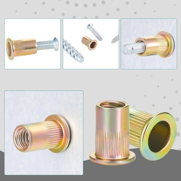 НАБОР ЗАКЛЕПКА-ГАЙКИ 300 ШТ. ЗАКЛЕПКА-ГАЙКА M3-M10 MIX 300 ШТ АЛЮМИНИЙ + СТАЛЬ