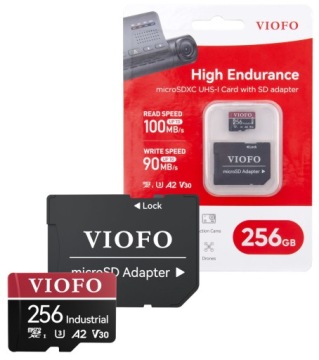 VIOFO T130 2CH-G GPS WIFI Видеорегистратор - ПЕРЕДНЯЯ/ВНУТРЕННЯЯ + 256 ГБ + ACC + CPL