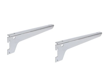 WSPORNIKI POD PÓŁKĘ 40cm CHROM UNIVERSAL SZYNA PERFORACJA