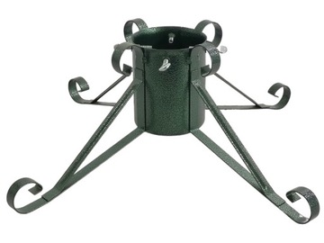 Подставка для елки фиксированная на 4 ножках, диаметр 130, зеленая антикварная емкость для воды.