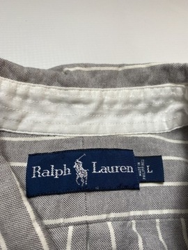 POLO Ralph Lauren ORYGINALNA SZARA KOSZULA PASKI/L