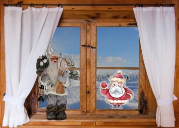 Наклейка на окно РОЖДЕСТВЕНСКАЯ ЗВЕЗДА №. 3 двусторонние наклейки