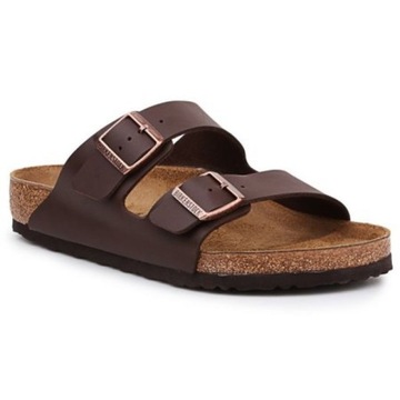 Brązowe Syntetyk Buty Klapki Birkenstock r.41