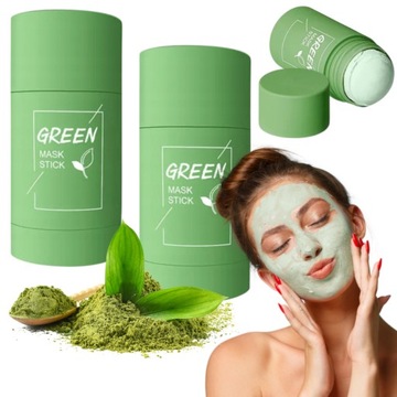 MASECZKA DO TWARZY ZIELONA HERBATA GREEN TEA MASK STICK OCZYSZCZA WĄGRY x2