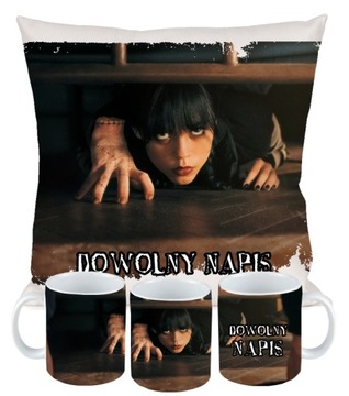 ZESTAW PODUSZKA KUBEK WEDNESDAY ADDAMS prezent