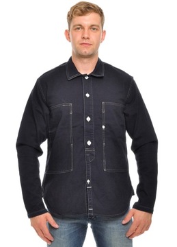 WRANGLER koszula navy L/S BIG POCKET_ S 36