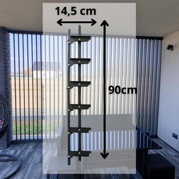Алюминиевый механизм для ставен, подвижные ламели, черная терраса