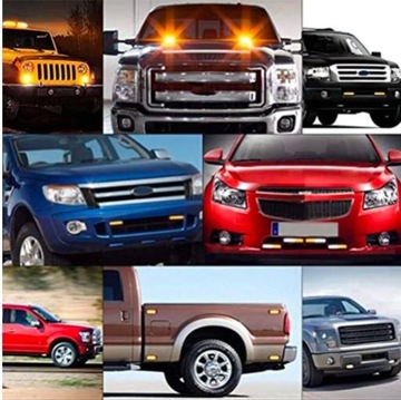 Сигнальные лампы Автомобильные проблесковые огни 4х6 светодиодов 12/24В