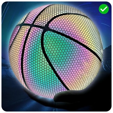 БАСКЕТБОЛЬНЫЙ БАСКЕТБОЛЬНЫЙ СВЕТЯЩИЙСЯ ГОЛОГРАФИЧЕСКИЙ ГЛЯНЦЕВЫЙ МЯЧ