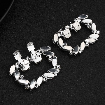 ХРУСТАЛЬНЫЕ ТУФЛИ ЖЕНСКИЕ С КВАДРАТНОЙ ДЕКОРАТИВНОЙ ПРЯЖКОЙ