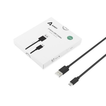 Aukey CB-D10 — 3 кабеля Micro USB, 1,2 м, быстрая зарядка 3.0, черный