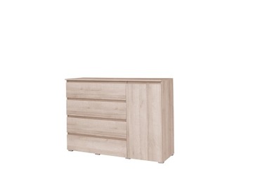 Komoda 138 z półką Szafka szuflady DĄB SONOMA CO5