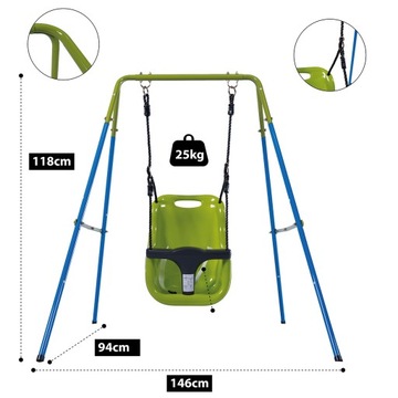 ДЕТСКИЕ КАЧЕЛИ-ВЕДРО SANDORA, металлический каркас