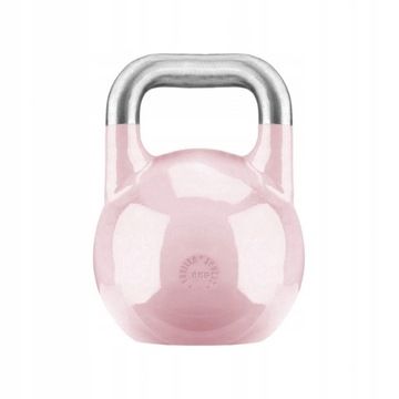 KETTLEBELL stalowy 8KG KETTLE lakierowany różowy