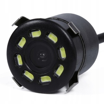 Kamera cofania parkowania okrągła RCA NOC 8x LED