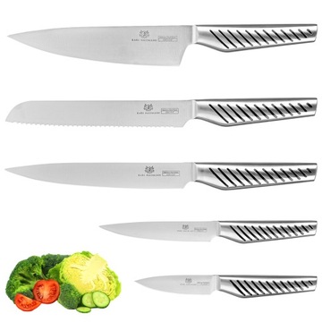 НАБОР КУХОННЫХ НОЖЕЙ НАБОР ИЗ 5 ОСТАЛЬНЫХ НОЖЕЙ
