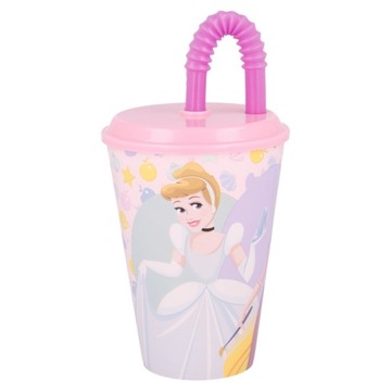 Kubek Bidon ze słomką 430ml Księżniczki Disney