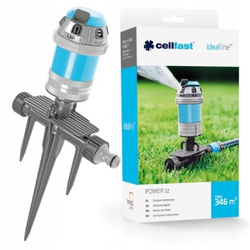 CELLFAST ZRASZACZ SEKTOROWY 6-FUNKCJI 346M2 POWER DO PODLEWANIA OBROTOWY
