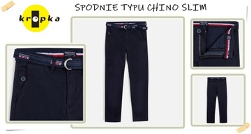 GRANATOWE SPODNIE CHINO SLIM 6519 MAYORAL 160 cm