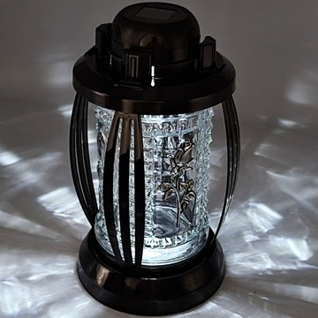 Солнечная свеча для могилы Светодиодный солнечный фонарь Black Shrine Rose 25 см