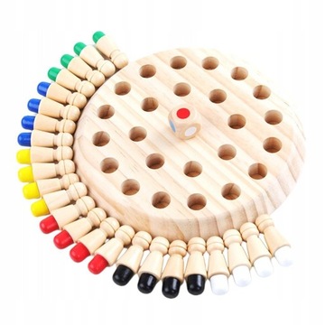 Drewniane szachy pamięciowe Montessori do