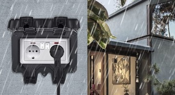 Розетка герметичная ZakupowoShop серая