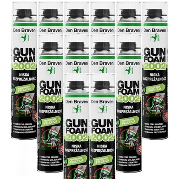 12x Piana Pistoletowa Den Braven GUN FOAM 2002 750