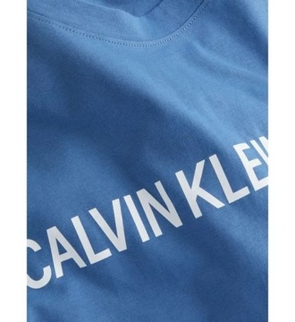 CALVIN KLEIN JEANS LOGOWANY T-SHIRT BAWEŁNA (M)