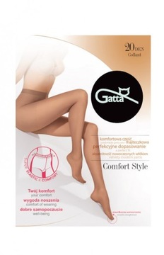 Rajstopy Gatta Comfort Style 20 den 5-XL golden