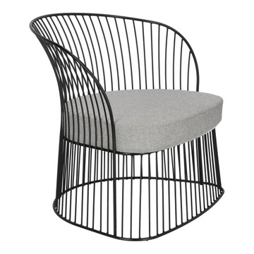 Кресло Ombra, черный, подушка серая