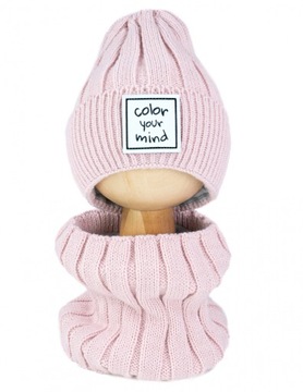 Zimowy komplet dziecięcy COLOR czapka + komin